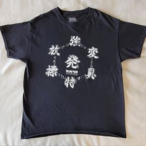 Hunter Hunter T Shirt Japanese Symbols size Large Anime Preowned Great Condition